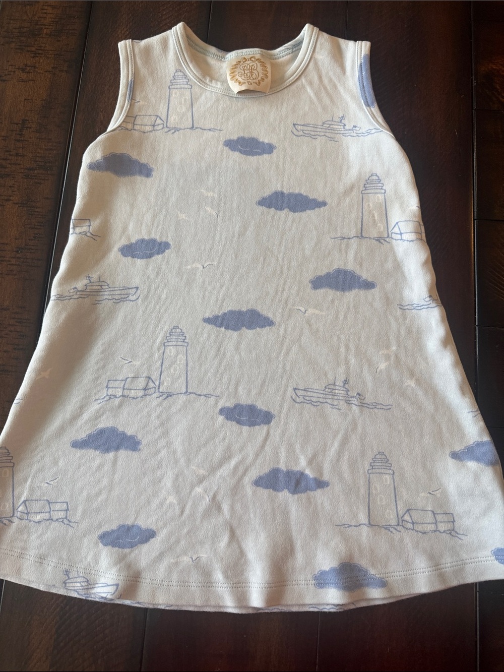 The Beaufort Bonnet Company Polly Play Dress - Loggerhead Lighthouse Size 5
